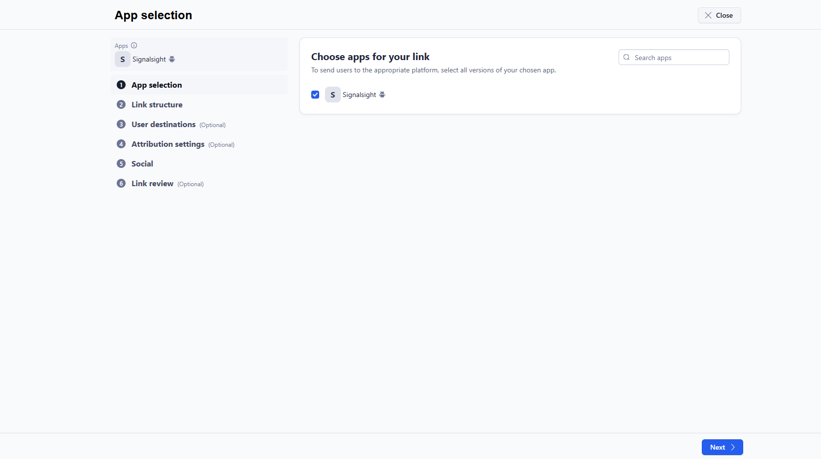 SignalSight Web2App for Adjust