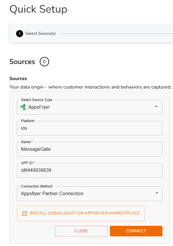 SignalSight Web2App for Appsflyer