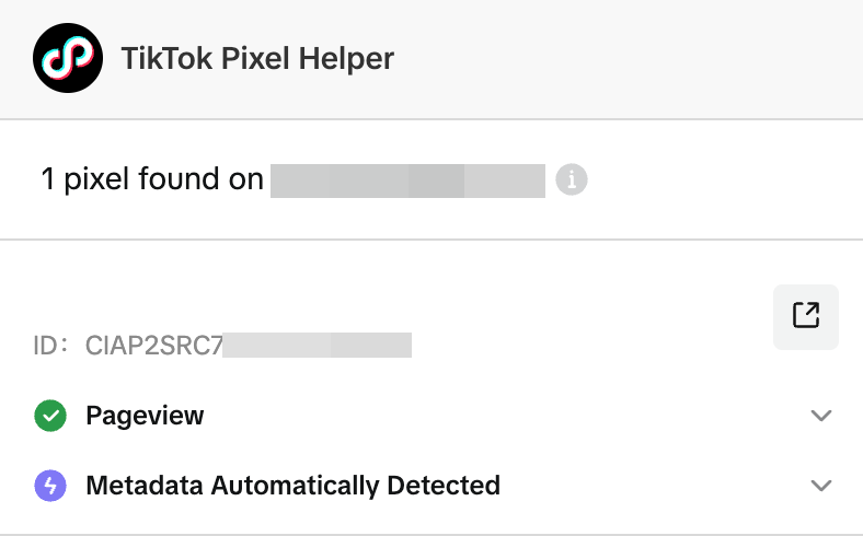 TikTok Pixel Helper — event verification